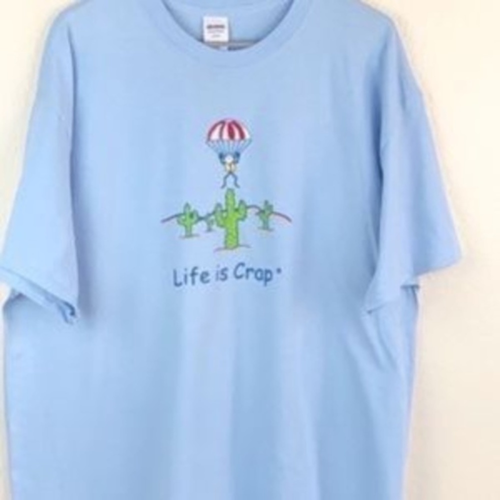 Life Is Crap Skydiver Graphic Tee